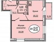 Продажа, 1-комнатная квартира, Новосибирск, Авиастроителей, 18