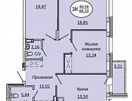 Продажа, 3-комнатная квартира, Новосибирск, Авиастроителей, 18