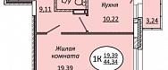 Продажа, 1-комнатная квартира, Новосибирск, Авиастроителей, 18 к1
